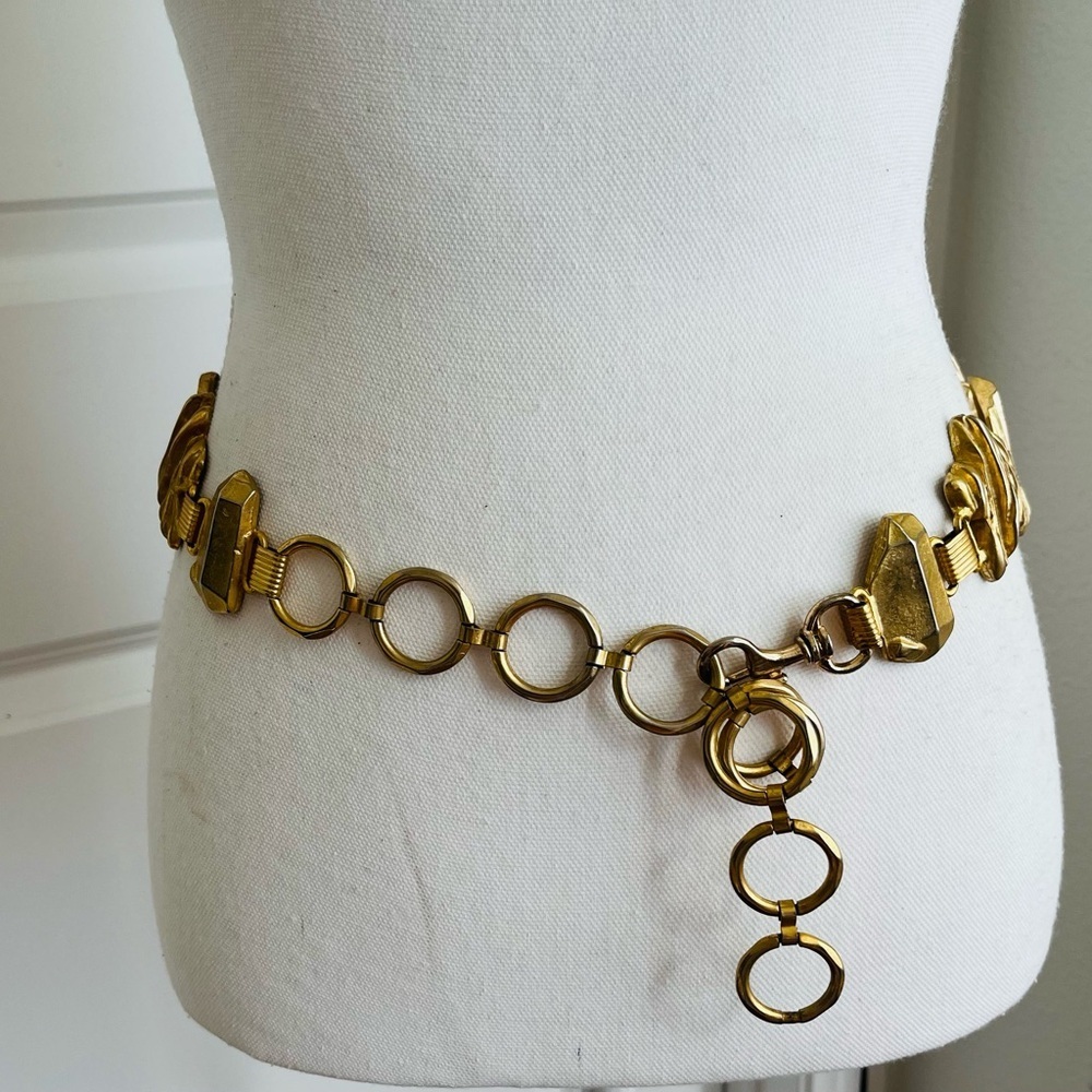 Gold Women's Accessory Belt 33 inches long - Picture 2 of 9